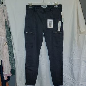 Pistola Topanga Cargo Dark Grey Skinny Jeans With Zippers